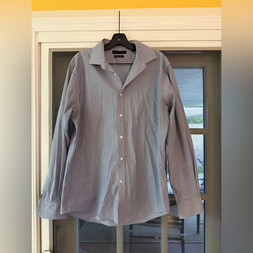 Tommy Hilfiger Gray Striped Shirt